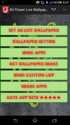Emulate Android APK 4D Flower Live Wallpaper
