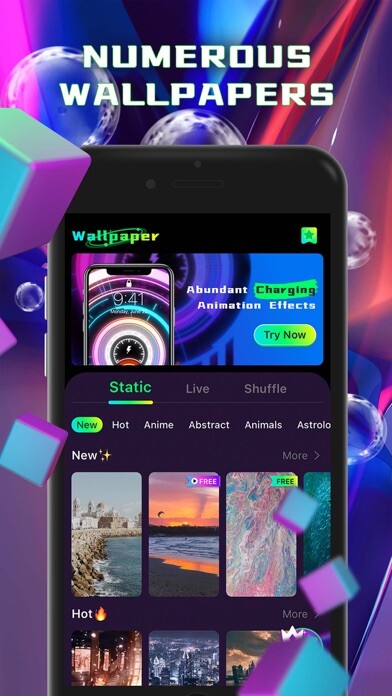 Emulate iPhone app 4K Live Wallpapers Go using MyAndroid