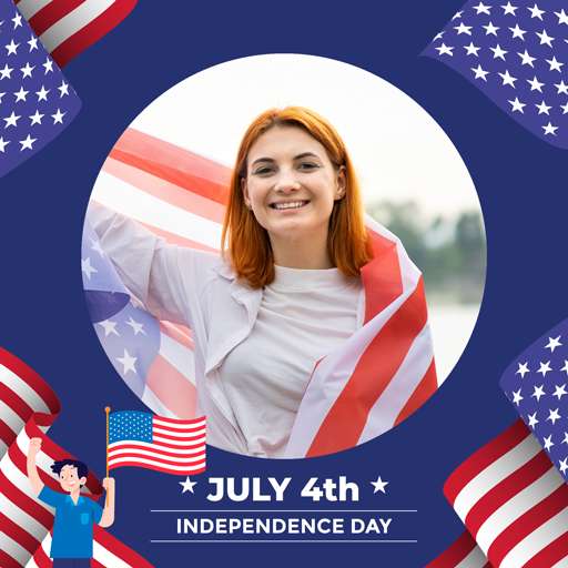 Run android online APK 4th July Photo Frame : USA Independence Day 2021 from MyAndroid or emulate 4th July Photo Frame : USA Independence Day 2021 using MyAndroid