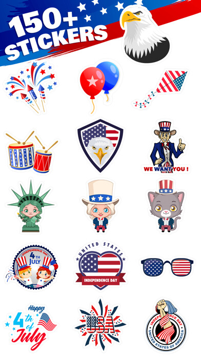 Emulate iPhone app 4th of July Stickers ⋆ using MyAndroid