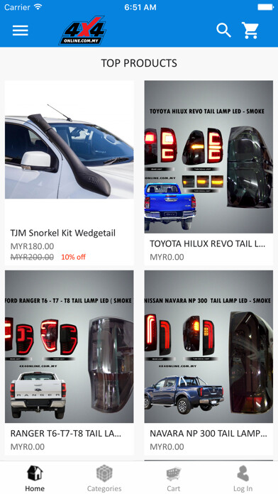 Emulate iPhone app 4x4 Online Store using MyAndroid Emulate iPhone app 4x4 Online Store using MyAndroid