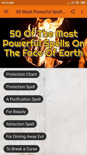 Run android online APK 50 Of The Most Powerful Magic Spells On Earth from MyAndroid or emulate 50 Of The Most Powerful Magic Spells On Earth using MyAndroid