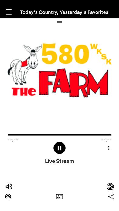Emulate iPhone app 580 WKSK & 93.5 FM The Farm using MyAndroid