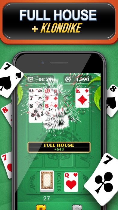 Emulate iPhone app 5-Card Solitaire: Match Cards using MyAndroid