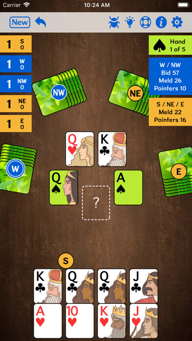 Emulate iPhone app 5-Handed Pinochle+ using MyAndroid Emulate iPhone app 5-Handed Pinochle+ using MyAndroid