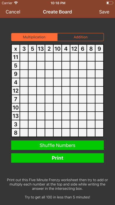 Emulate iPhone app 5-Minute Frenzy using MyAndroid