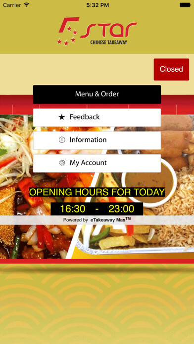 Emulate iPhone app 5 Star Chinese Takeaway using MyAndroid Emulate iPhone app 5 Star Chinese Takeaway using MyAndroid