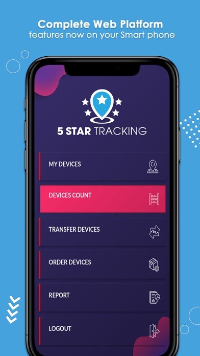 Emulate iPhone app 5 STAR TRACKING RETAIL using MyAndroid
