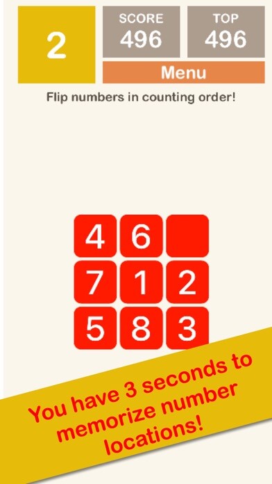Emulate iPhone app 64 - Worlds hardest memory game! using MyAndroid