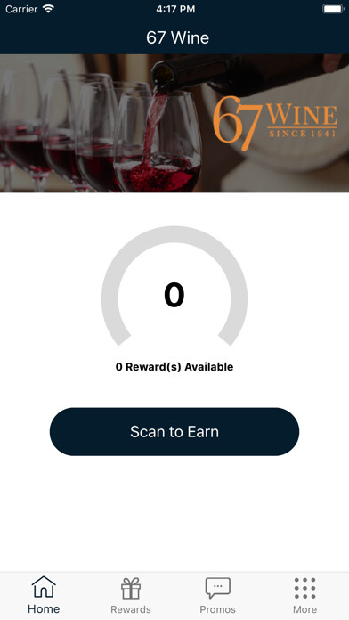 Emulate iPhone app 67 Wine Rewards using MyAndroid Emulate iPhone app 67 Wine Rewards using MyAndroid