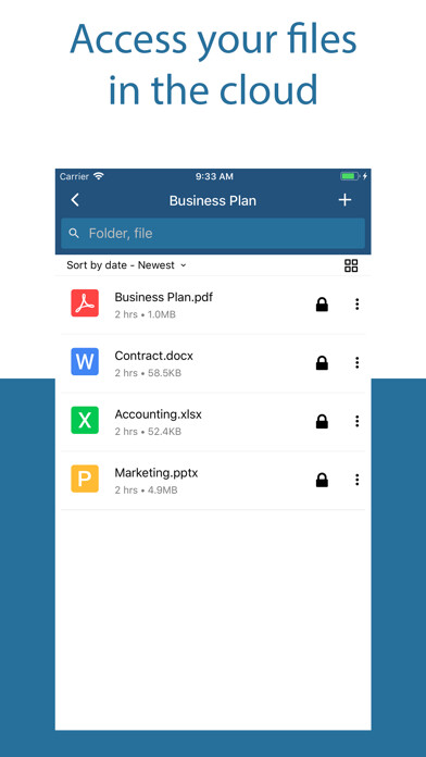 Emulate iPhone app 689Cloud Secure Drive using MyAndroid