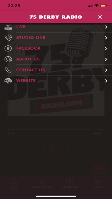 Emulate iPhone app 75 DERBY RADIO using MyAndroid
