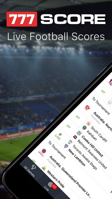 Emulate iPhone app 777score - Live Sports Scores using MyAndroid