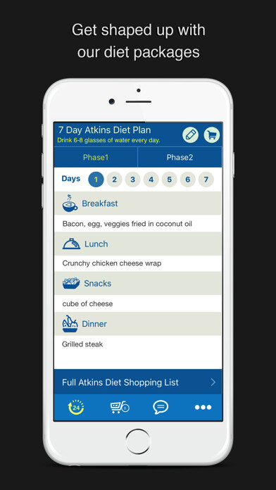 Emulate iPhone app 7 Day Atkins Diet Meal Plan using MyAndroid Emulate iPhone app 7 Day Atkins Diet Meal Plan using MyAndroid