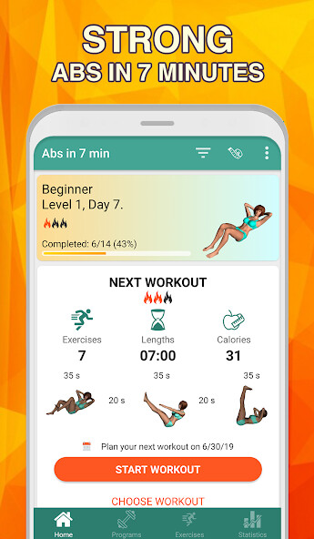 Run android online APK 7 minute abs workout: Daily Ab from MyAndroid or emulate 7 minute abs workout: Daily Ab using MyAndroid