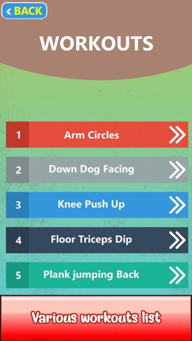 Emulate iPhone app 7 Minute Daily Fitness Workout using MyAndroid