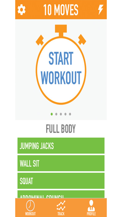 Emulate iPhone app 7 Minutes workout - get in shape in 10 moves using MyAndroid