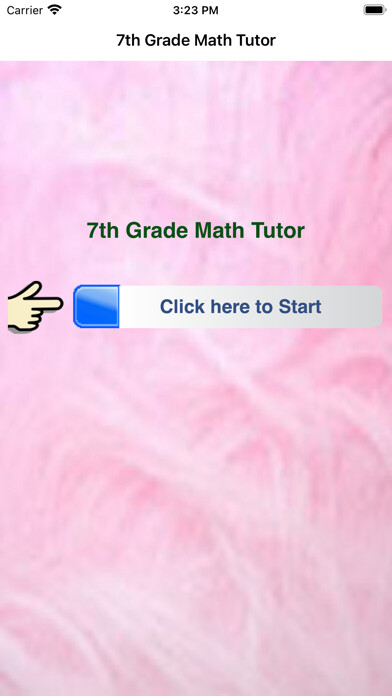 Emulate iPhone app 7th Grade Math Tutor using MyAndroid