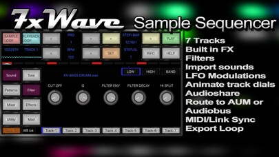 Emulate iPhone app 7XWAVE Sample Sequencer using MyAndroid