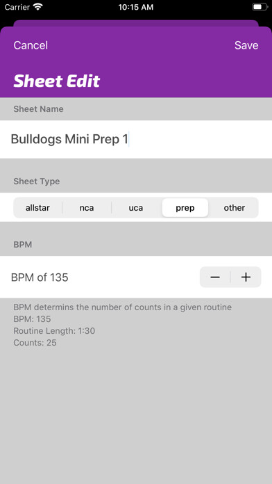 Emulate iPhone app 8Count Sheet Creator/Manager using MyAndroid