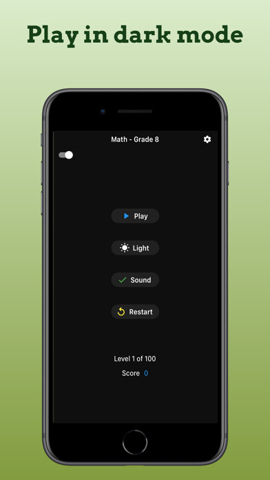 Emulate iPhone app 8th Grade Math Challenge using MyAndroid