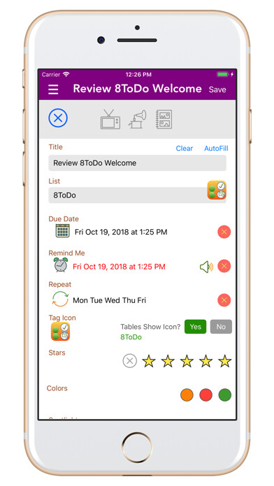 Emulate iPhone app 8ToDo using MyAndroid