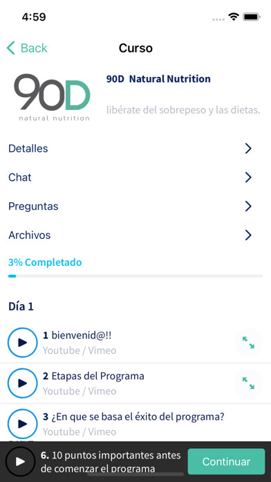 Emulate iPhone app 90D: Libérate de las dietas using MyAndroid Emulate iPhone app 90D: Libérate de las dietas using MyAndroid