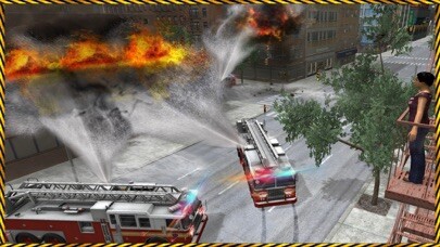 Emulate iPhone app 911 Helicopter Fire Rescue Truck Driver: 3D Game using MyAndroid