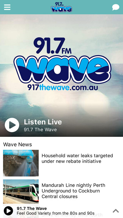 Emulate iPhone app 91.7 The Wave using MyAndroid