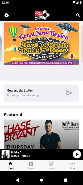 Emulate iPhone app 92.3 KRST Country using MyAndroid Emulate iPhone app 92.3 KRST Country using MyAndroid