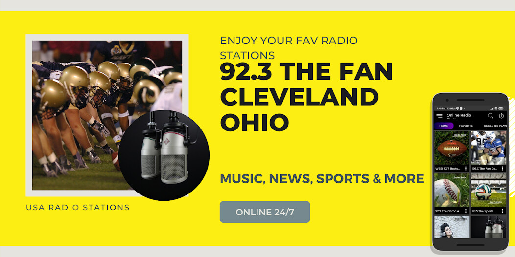 Run android online APK 92.3 The Fan Cleveland from MyAndroid or emulate 92.3 The Fan Cleveland using MyAndroid