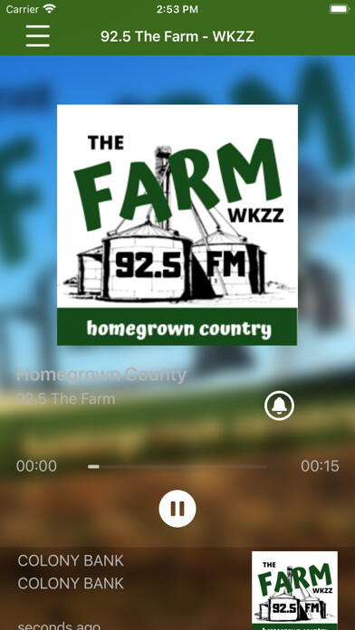 Emulate iPhone app 92.5 The Farm WKZZ using MyAndroid Emulate iPhone app 92.5 The Farm WKZZ using MyAndroid