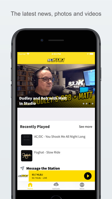 Emulate iPhone app 93.7 KLBJ using MyAndroid Emulate iPhone app 93.7 KLBJ using MyAndroid