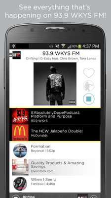 Emulate Android APK 93.9 WKYS FM