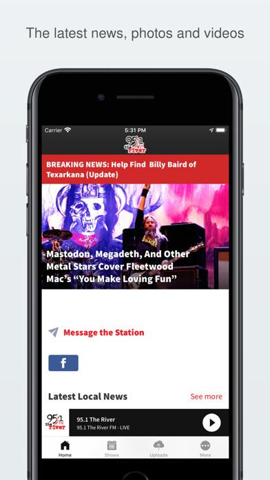 Emulate iPhone app 95.1 The River FM using MyAndroid Emulate iPhone app 95.1 The River FM using MyAndroid