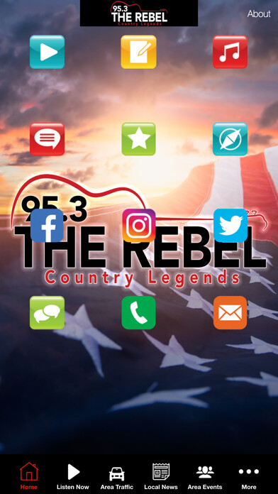 Emulate iPhone app 95.3 The Rebel using MyAndroid Emulate iPhone app 95.3 The Rebel using MyAndroid