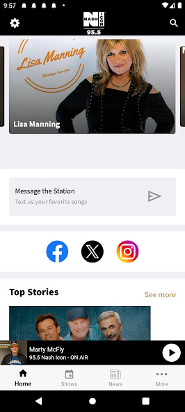 Emulate iPhone app 95.5 Nash-Icon using MyAndroid Emulate iPhone app 95.5 Nash-Icon using MyAndroid