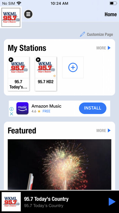 Emulate iPhone app 95.7 WKML using MyAndroid Emulate iPhone app 95.7 WKML using MyAndroid