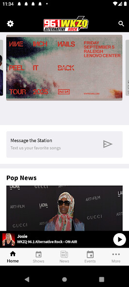 Emulate iPhone app 96.1 WKZQ using MyAndroid