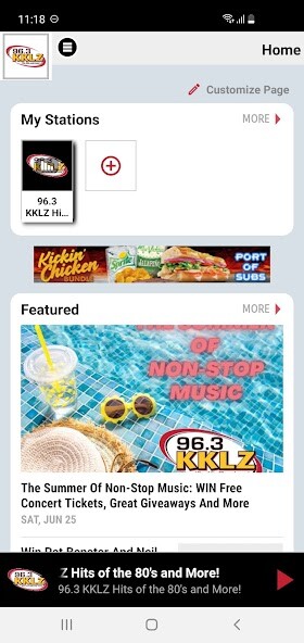 Emulate iPhone app 96.3 KKLZ using MyAndroid Emulate iPhone app 96.3 KKLZ using MyAndroid