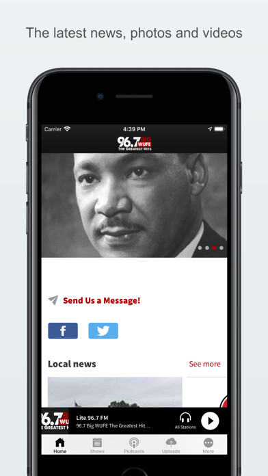Emulate iPhone app 96.7 BIG WUFE using MyAndroid