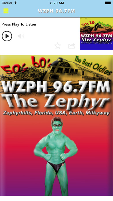 Emulate iPhone app 96.7 WZPH The Zephyr using MyAndroid Emulate iPhone app 96.7 WZPH The Zephyr using MyAndroid