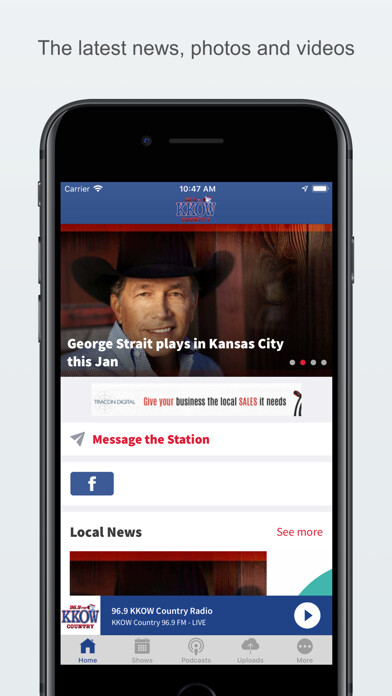 Emulate iPhone app 96.9 KKOW Country Radio using MyAndroid Emulate iPhone app 96.9 KKOW Country Radio using MyAndroid