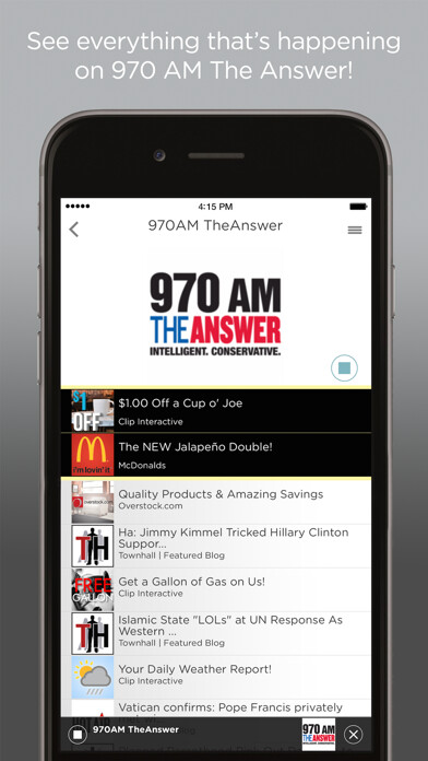 Emulate iPhone app 970AM TheAnswer using MyAndroid Emulate iPhone app 970AM TheAnswer using MyAndroid