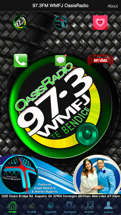 Emulate iPhone app 97.3FM OasisRadio WMFJ using MyAndroid Emulate iPhone app 97.3FM OasisRadio WMFJ using MyAndroid
