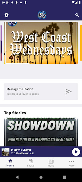 Emulate iPhone app 97.5 THE VIBE using MyAndroid Emulate iPhone app 97.5 THE VIBE using MyAndroid