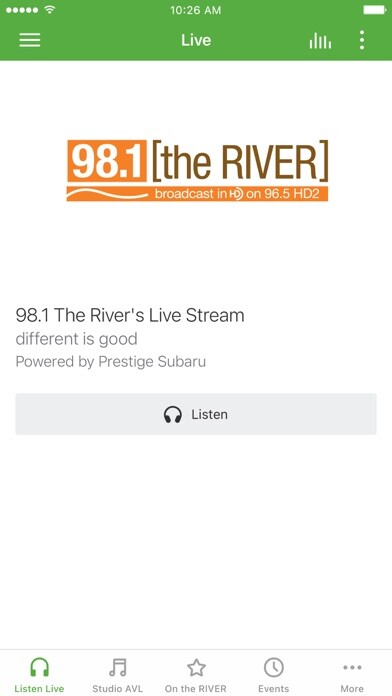 Emulate iPhone app 98.1 The River using MyAndroid Emulate iPhone app 98.1 The River using MyAndroid