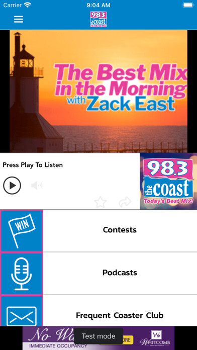 Emulate iPhone app 98.3 The Coast using MyAndroid Emulate iPhone app 98.3 The Coast using MyAndroid