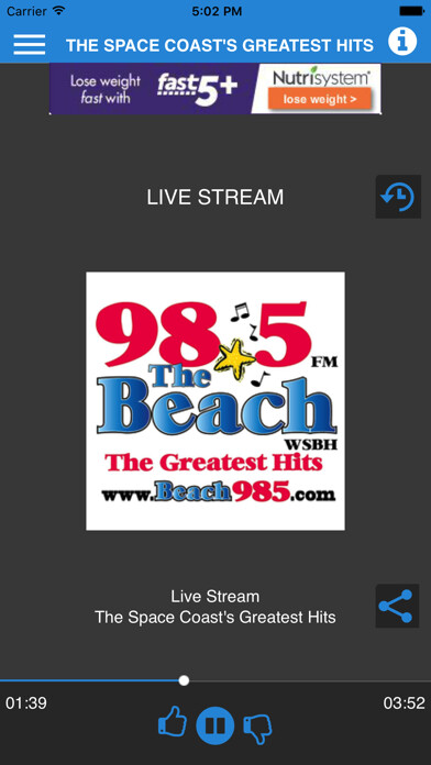 Emulate iPhone app 98.5 The Beach WSBH using MyAndroid Emulate iPhone app 98.5 The Beach WSBH using MyAndroid