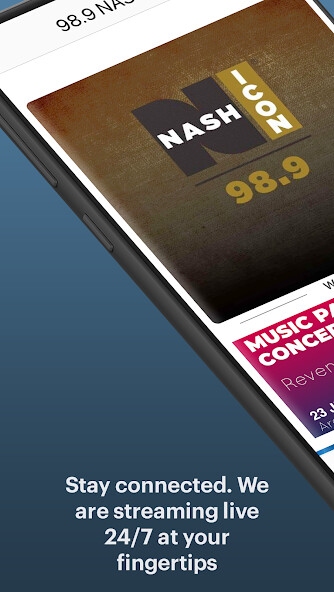 Emulate iPhone app 98.9 NASH-Icon using MyAndroid